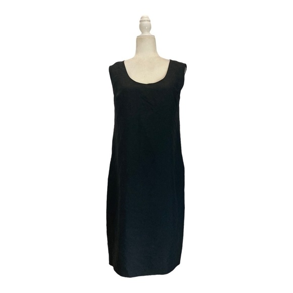 Genny Made in Italy Midi Sleeveless Dress Scoop neck Black - Picture 1 of 9